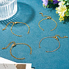 8Pcs 4 Styles Brass Chain Bracelets Making AJEW-TAC00067-5