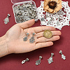 60Pcs 10 Colors Alloy European Dangle Charms PALLOY-CJ00187-4