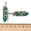 Synthetic Malachite Double Terminal Pointed Pendants G-C144-03P-09-3