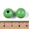 Spray Painted Round Natural Schima Wood Beads WOOD-A018-14mm-08-3