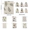 24Pcs 6 Colors Polycotton(Polyester Cotton) Packing Pouches Drawstring Bags ABAG-FS0001-12-4