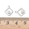 Brass Micro Pave Cubic Zirconia Rhombus Charms KK-Z136-01P-3