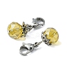 Electroplate Faceted Glass Pendants HJEW-TAC0004-06-2