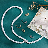 8Pcs 2 Colors Brass Micro Pave Clear Cubic Zirconia Fold Over Clasps FIND-PH0021-17-3