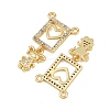 Brass Micro Pave Cubic Zirconia Pendants KK-C132-31G-2