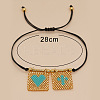 Bohemian Glass Seed Bead Charm Bracelets VG9637-9-1