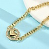 Brass Micro Pave Clear Cubic Zirconia Link Bracelets BJEW-M050-03G-02-2