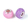 Large Hole Resin Rhinestone European Beads OPDL-T003-01G-2