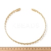 Iron Open Cuff Choker Necklaces for Women NJEW-M085-01G-3