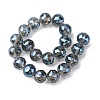 Transparent Electroplate Glass Beads Strands EGLA-N002-34H-F04-4