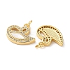 Brass Micro Pave Clear Cubic Zirconia Pendants KK-B083-33E-G-2