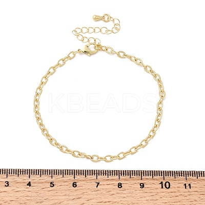 Brass Link Chain Bracelet for Women BJEW-A065-07G-1