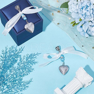 2Pcs 316 Stainless Steel Locket Pendants PALLOY-HY00071-1