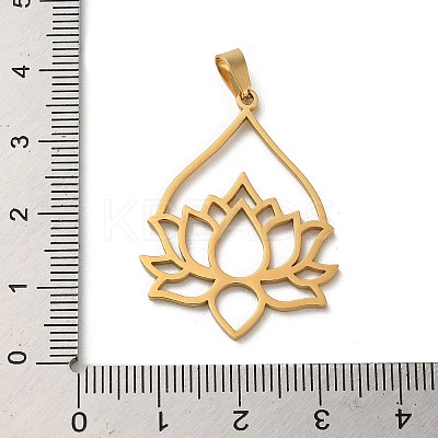 304 Stainless Steel Pendants STAS-O005-07G-1
