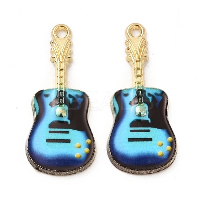 Rack Plating Golden Tone Alloy Pendants ENAM-M051-14G-1