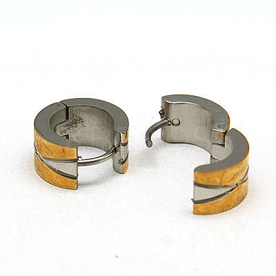 Fashion 304 Stainless Steel Huggie Hoop Earrings EJEW-G124-M19-1