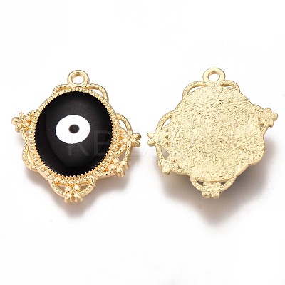 Eco-Friendly Alloy Enamel Pendants ENAM-N050-28D-NR-1