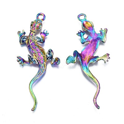 Rainbow Color Alloy Big Pendant Rhinestone Settings PALLOY-N163-169-NR-1