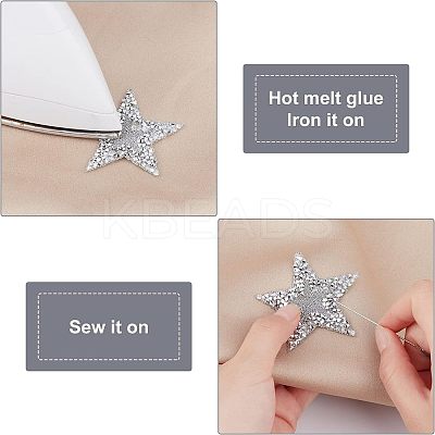 24Pcs 6 Style Star Glitter Hotfix Rhinestone DIY-FG0002-76-1