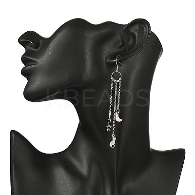 304 Stainless Steel Dangle Earrings EJEW-JE06591-02-1