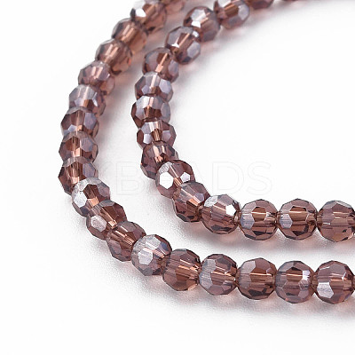 Electroplate Glass Bead Strands X-EGLA-R015-4mm-22-1