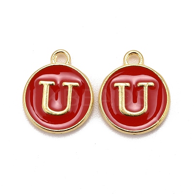 Golden Plated Alloy Enamel Charms LS-ENAM-S118-03U-1