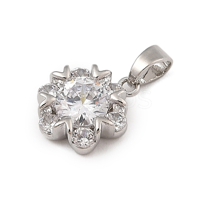 Brass Micro Pave Cubic Zirconia Pendants KK-U041-02P-03-1