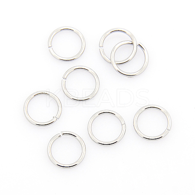 Tarnish Resistant 304 Stainless Steel Open Jump Rings X-STAS-J013-8x0.9mm-01-1
