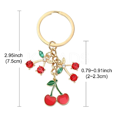 Alloy Resin and Rhinestone Keychain X1-KEYC-YW00141-01-1