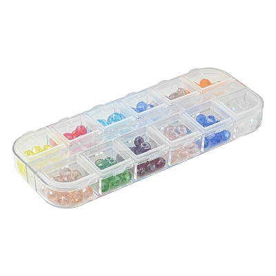180Pcs 12 Colors Electroplate Glass Beads Strands EGLA-FS0001-40-1