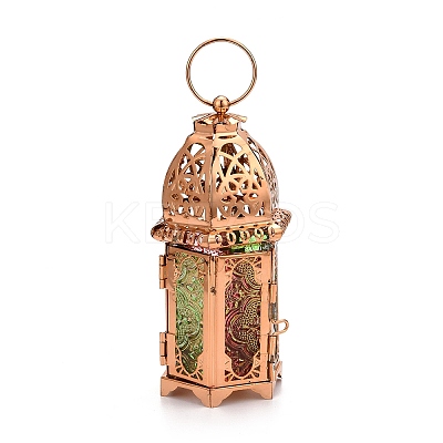 Retro Golden Plated Iron Ramadan Candle Lantern RAMA-PW0001-25A-1