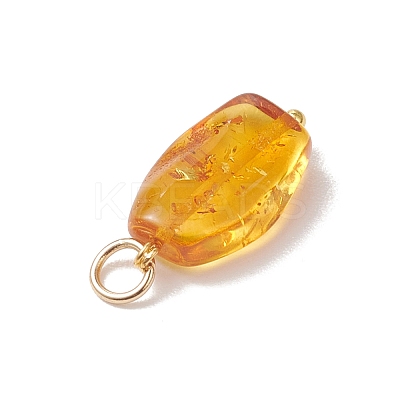 Gradient Color Natural Amber Pendants PALLOY-JF04987-1