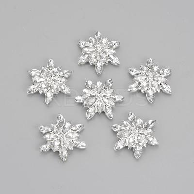 Brass Rhinestone Flat Back Cabochons RB-S065-04-1