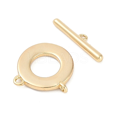 Brass & Shell Toggle Clasps KK-K391-10G-1