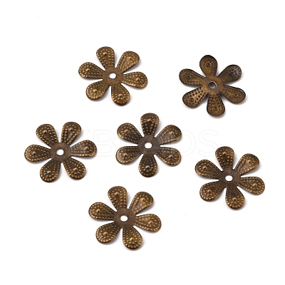 6-Petal Iron Bead Caps IFIN-WH0070-06AB-1