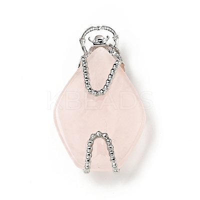 Natural Rose Quartz Pendants G-C246-06P-1