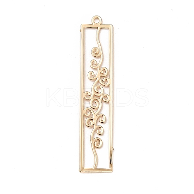 Rack Plating Brass Filigree Pendants KKC-K001-17KCG-1