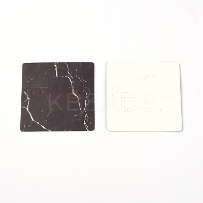 Square Paper Jewelry Display Cards CDIS-WH0019-04-1