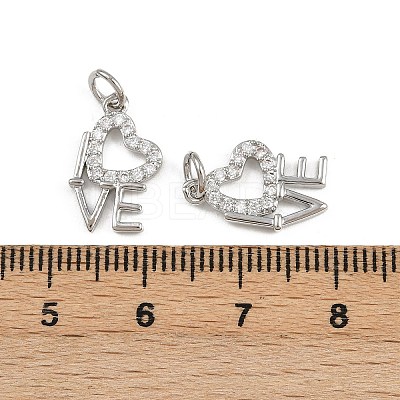 Brass Micro Pave Cubic Zirconia Pendants KK-A269-55P-1