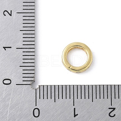 Brass Micro Pave Cubic Zirconia European Beads KK-K399-14G-01-1