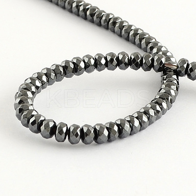Grade A Non-magnetic Synthetic Hematite Beads Strands G-R211-23-1
