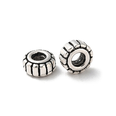 925 Sterling Silver Corrugated Beads STER-P053-09A-AS-1
