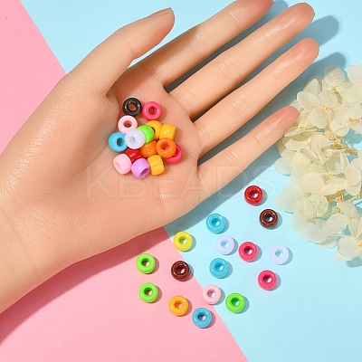 480Pcs 12 Colors Opaque Acrylic European Beads SACR-YW0001-42-1