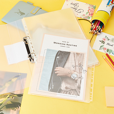A4 PVC Loose Leaf Binder Postcard Phote Album with 50 Pockets Transparent Sleeve Protectors DIY-WH0028-44B-1
