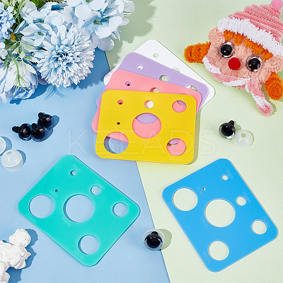 6Pcs 6 Colors Acrylic Craft Doll Eyes Template DIY-PH0023-10-1