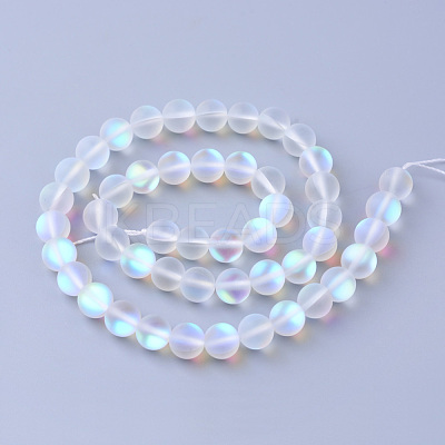 Synthetic Moonstone Beads Strands X-G-R375-12mm-A13-1