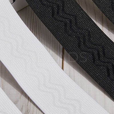 5M 2 Colors Polyester Non-Slip Silicone Elastic Gripper Bands for Garment Sewing SRIB-GF0001-46-1