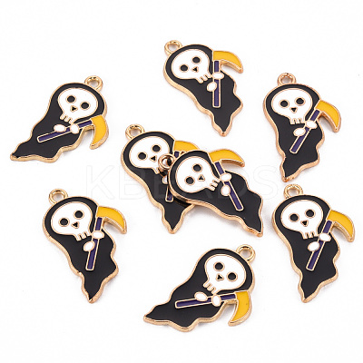 Eco-Friendly Alloy Enamel Pendants X-ENAM-T011-68-NR-1