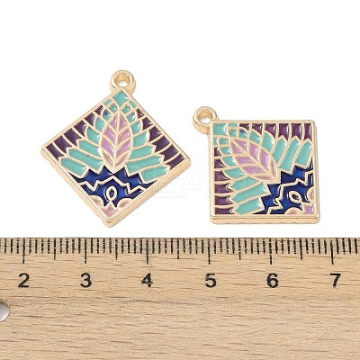 Rack Plating Alloy Enamel Pendants FIND-I038-04G-1