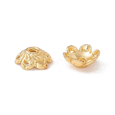 6-Petal Brass Bead Caps LS-KK-A162-03G-1
